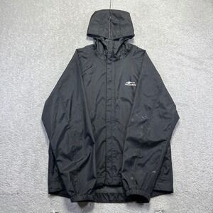 Grundens Jacket Mens XL Black Weather Watch Hooded Rain Shell Waterproof Fishing